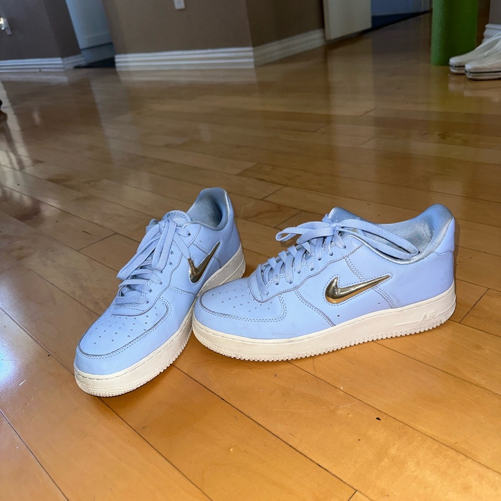 nike air force 1 premium sneaker in robins egg blue